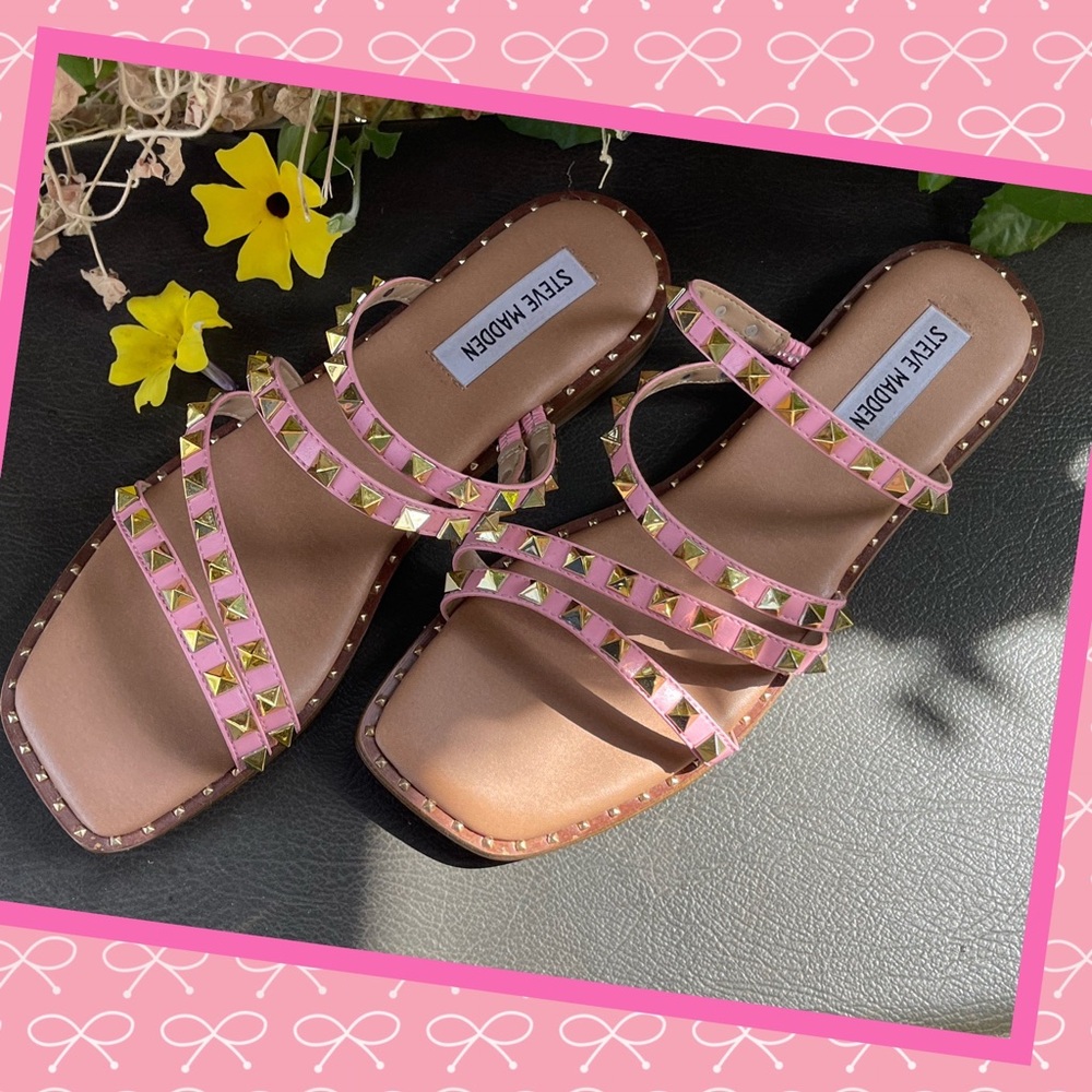 Steve Madden Pink Skylar Flat Sandal